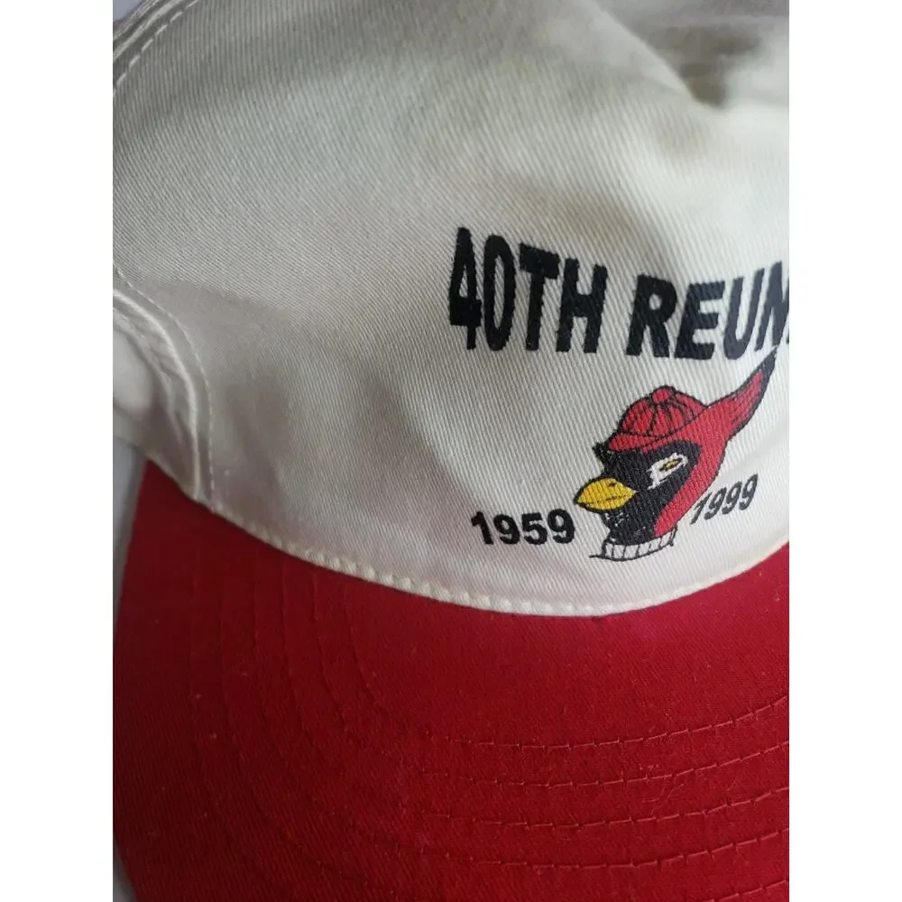 Vintage 90s Louisville Cardinals Hat Cap Strapback NCAA 1999 40th Reunion